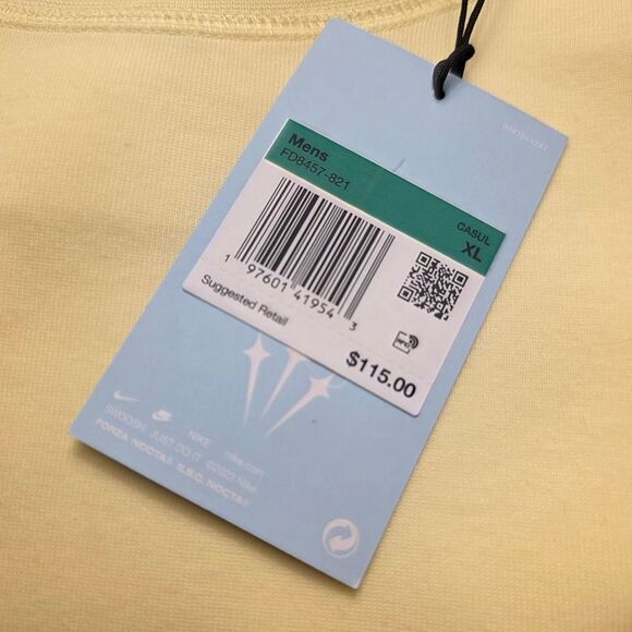 Nike Nocta X Drake Tech Fleece Crew Citron Tint Vivid Sulfur FD8457-821 Size XL - Picture 3 of 3